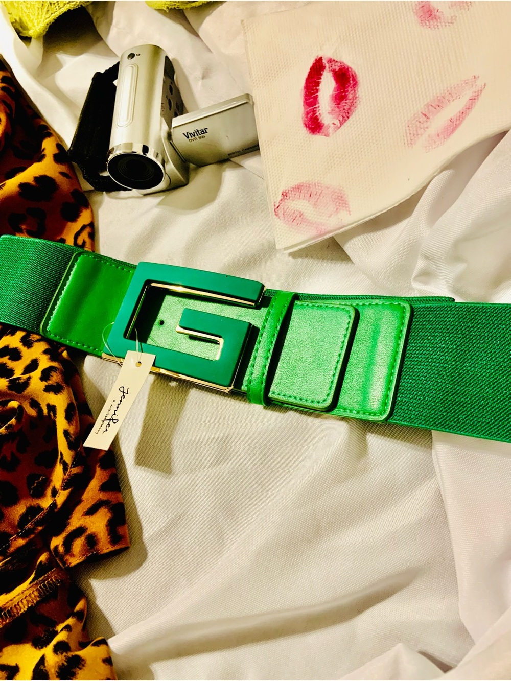 G  Green Elastic Logo Belt - Picture 3 of 5